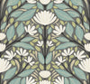 Seabrook Carmela Folk Floral Spirit Grey Wallpaper