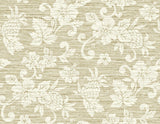 Seabrook Juno Island Floral Saddle Tan Wallpaper