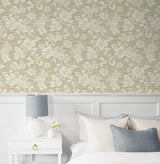 Seabrook Juno Island Floral Beige Wallpaper