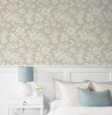 Seabrook Juno Island Floral Beige Wallpaper
