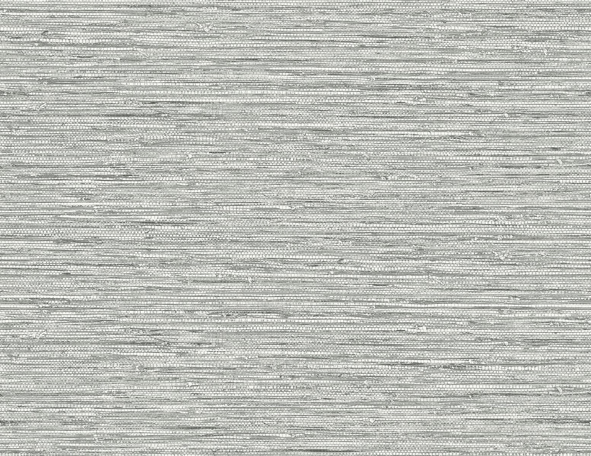 Seabrook Isla Faux Jute Half Moon Grey Wallpaper