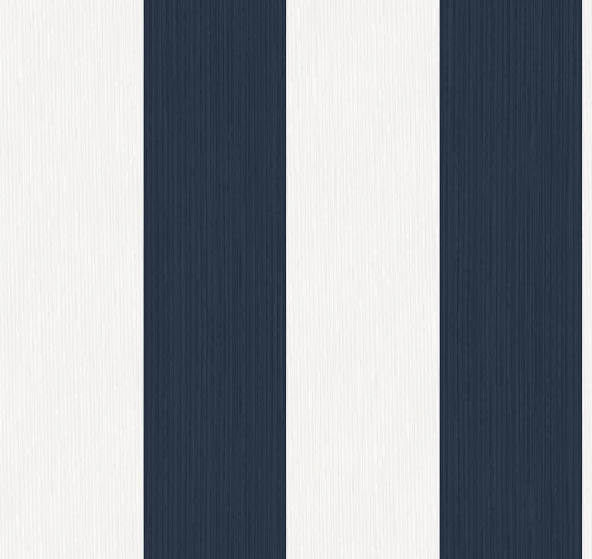 Seabrook Dylan Striped Stringcloth Captin Blue Wallpaper