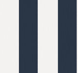 Seabrook Dylan Striped Stringcloth Captin Blue Wallpaper