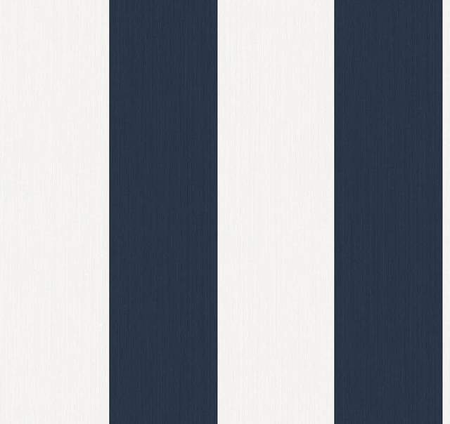 Seabrook Dylan Striped Stringcloth Captin Blue Wallpaper