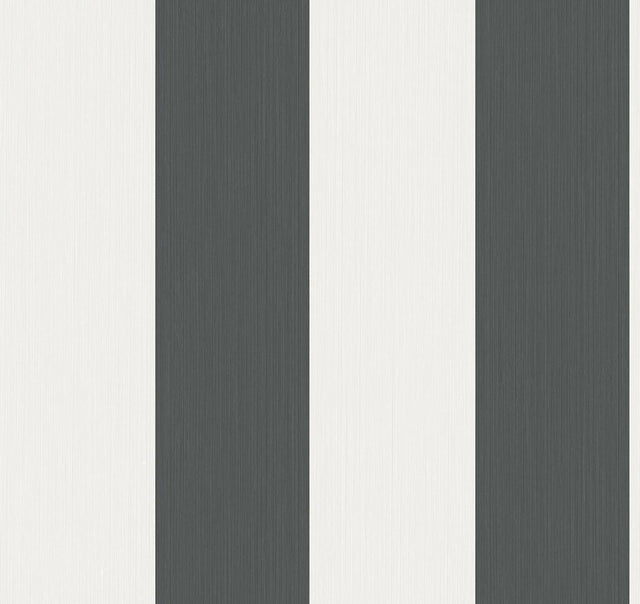 Seabrook Dylan Striped Stringcloth Deep Grey Wallpaper
