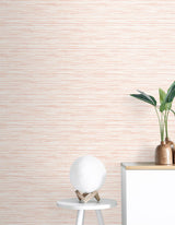 Seabrook Skye Wave Stringcloth Pink Wallpaper