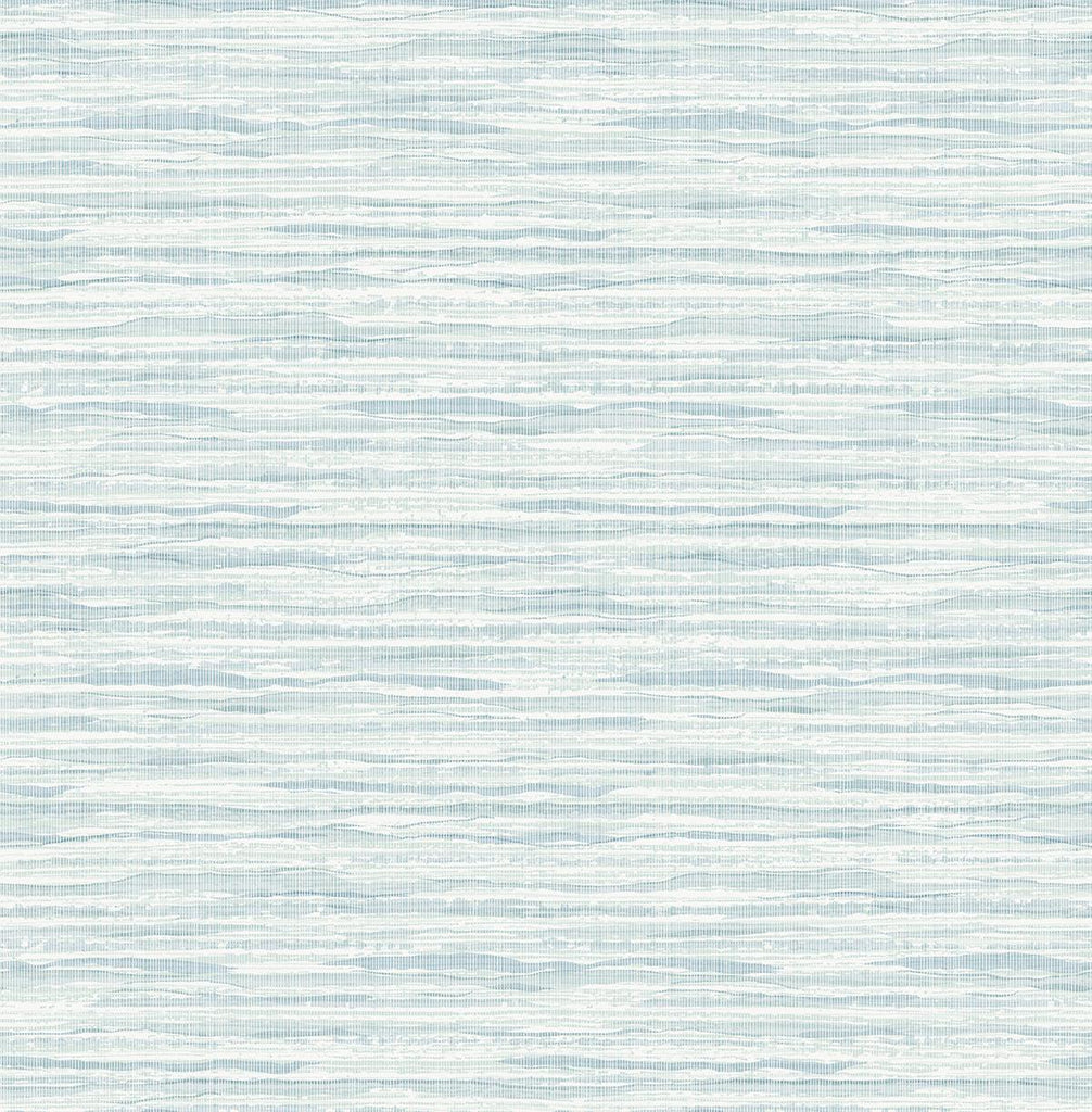 Seabrook Skye Wave Stringcloth Blue Wallpaper