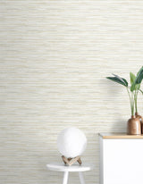 Seabrook Skye Wave Stringcloth Beige Wallpaper