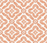 Seabrook Talia Botanical Medallion Salmon Wallpaper