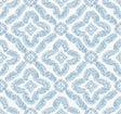 Seabrook Talia Botanical Medallion Breezy Blue Wallpaper