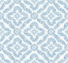 Seabrook Talia Botanical Medallion Breezy Blue Wallpaper