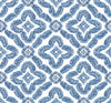 Seabrook Talia Botanical Medallion Cottage Blue Wallpaper