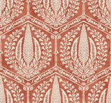 Seabrook Cyrus Harvest Red Terracotta Wallpaper