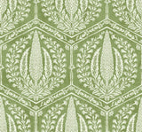 Seabrook Cyrus Harvest Courtyard Green Wallpaper