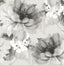 Seabrook Watercolor Floral Ash & Metallic Silver Wallpaper