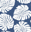 Seabrook Monstera Leaf Blue Wallpaper
