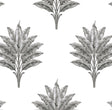 Seabrook Sea Breeze Palm Charcoal Wallpaper