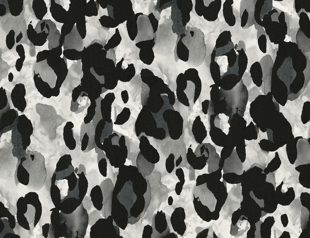Seabrook Leopard Print Grey Wallpaper