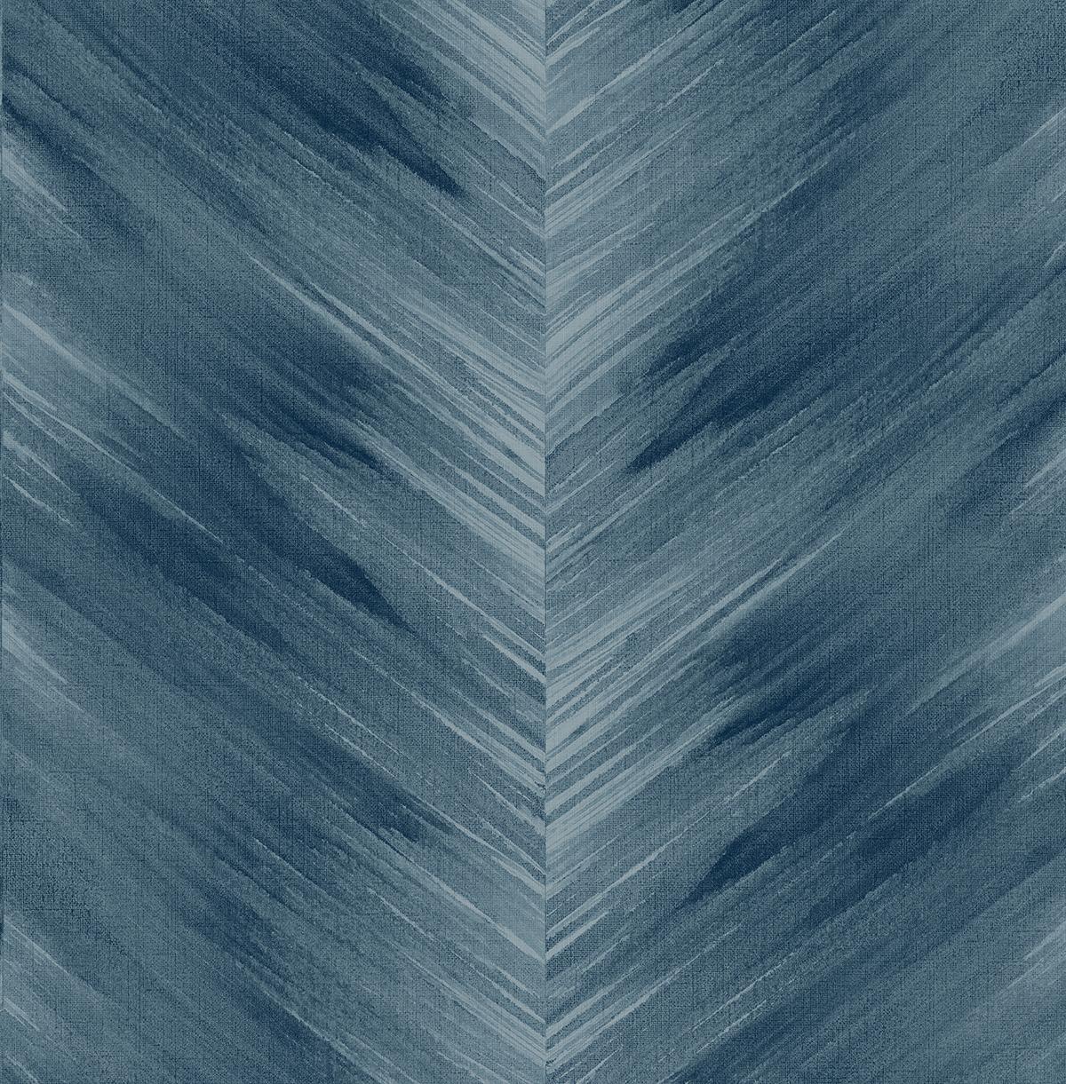 Seabrook Washed Chevron Blue Lake Wallpaper
