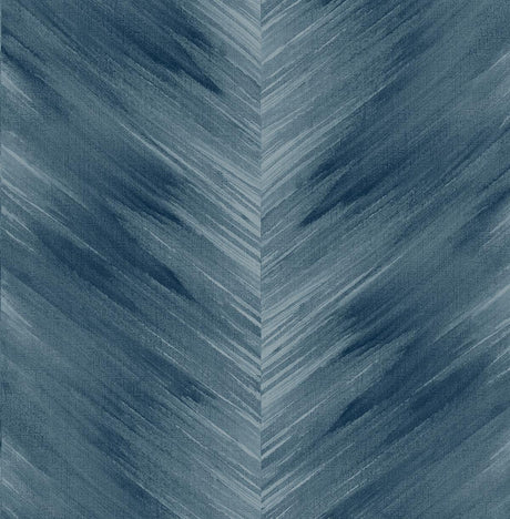 Seabrook Washed Chevron Blue Lake Wallpaper