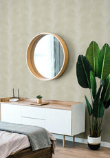 Seabrook Washed Chevron Beige Wallpaper