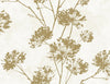 Seabrook Dandelion Floral Metallic Gold Wallpaper