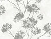 Seabrook Dandelion Floral Metallic Silver Wallpaper