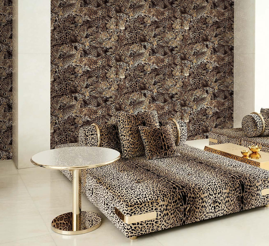 Seabrook Leopardo Incognito Browns & Taupes Wallpaper