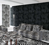 Seabrook Zebra Romance Blacks Wallpaper