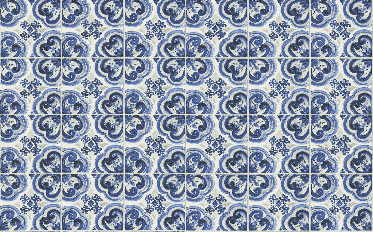 Seabrook Blu Mediterraneo Gaia Wallpaper
