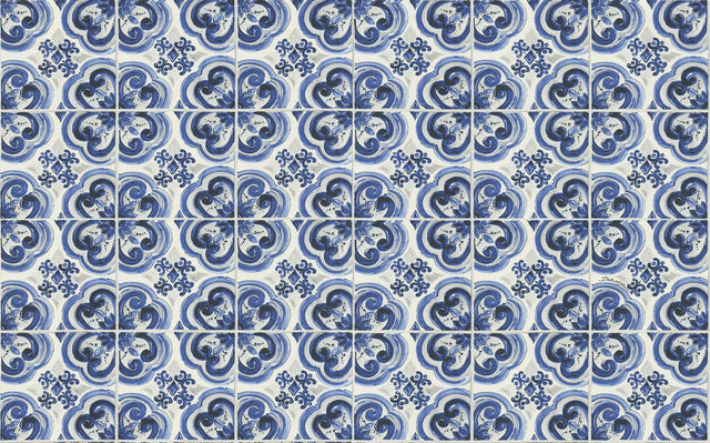Seabrook Blu Mediterraneo Gaia Wallpaper