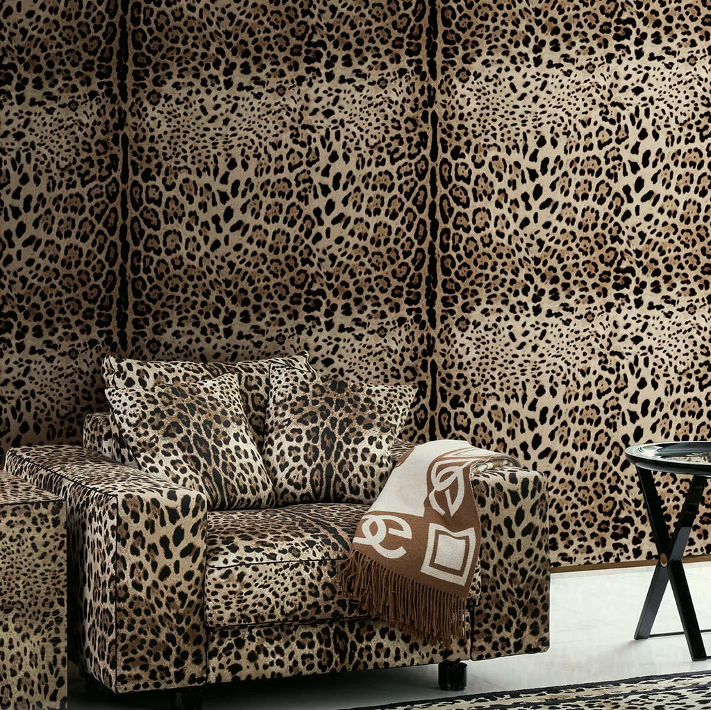 Seabrook Leopardo Dolce Browns & Taupes Wallpaper
