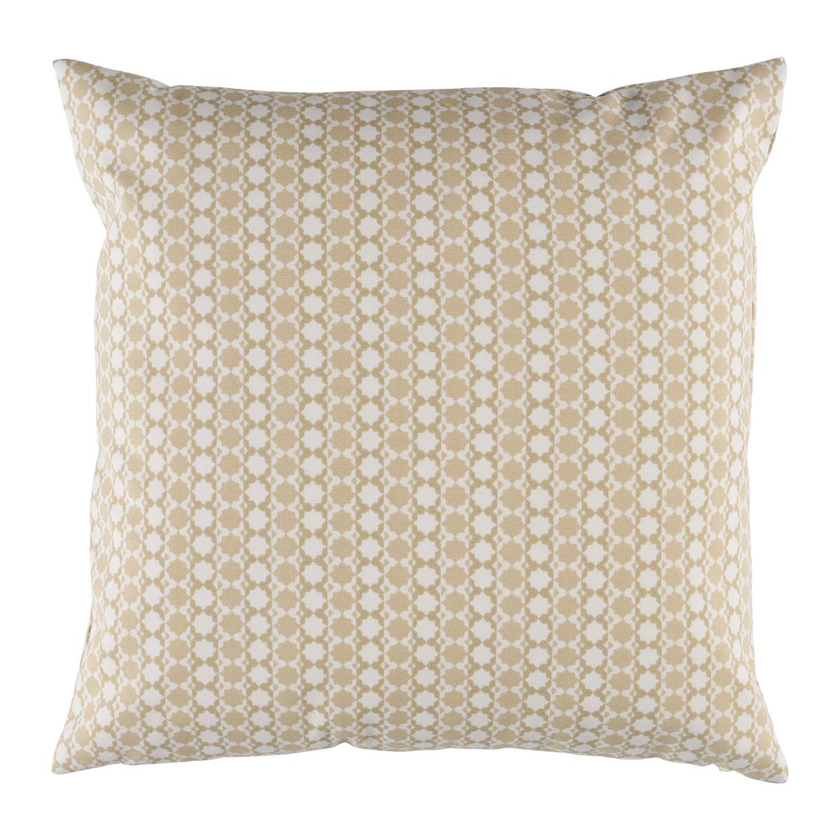 Schumacher Posy I/O Neutral 16" x 16" Pillow