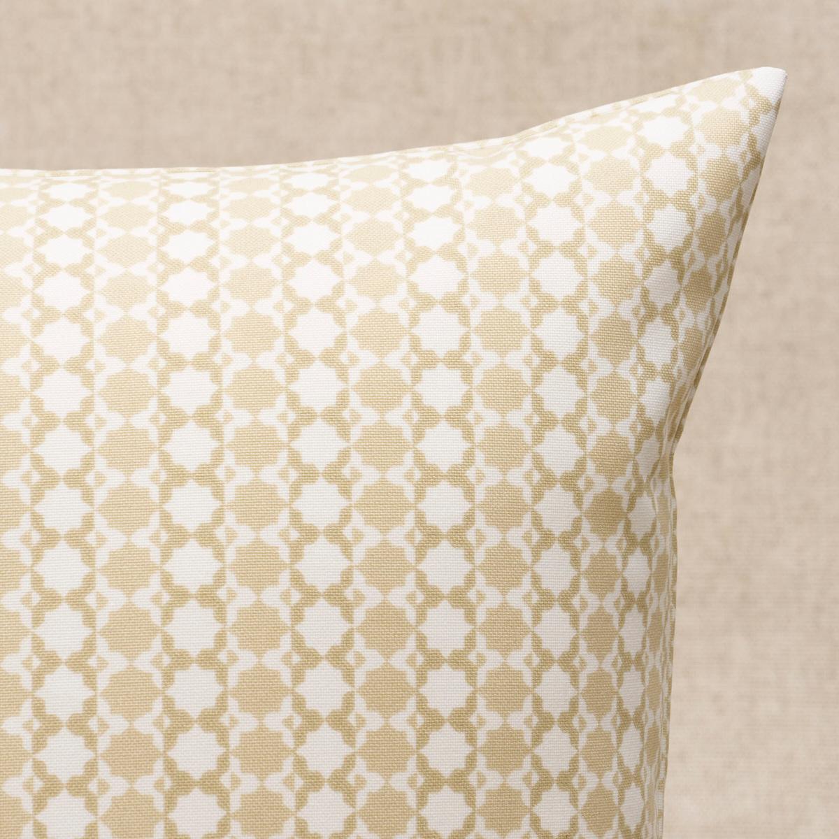 Schumacher Posy I/O Neutral 16" x 16" Pillow