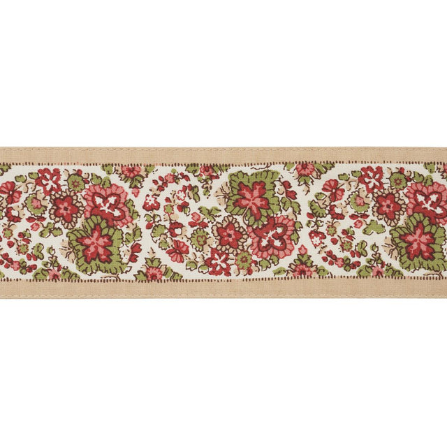 Schumacher Rose & Cognac Ines Paisley Trim