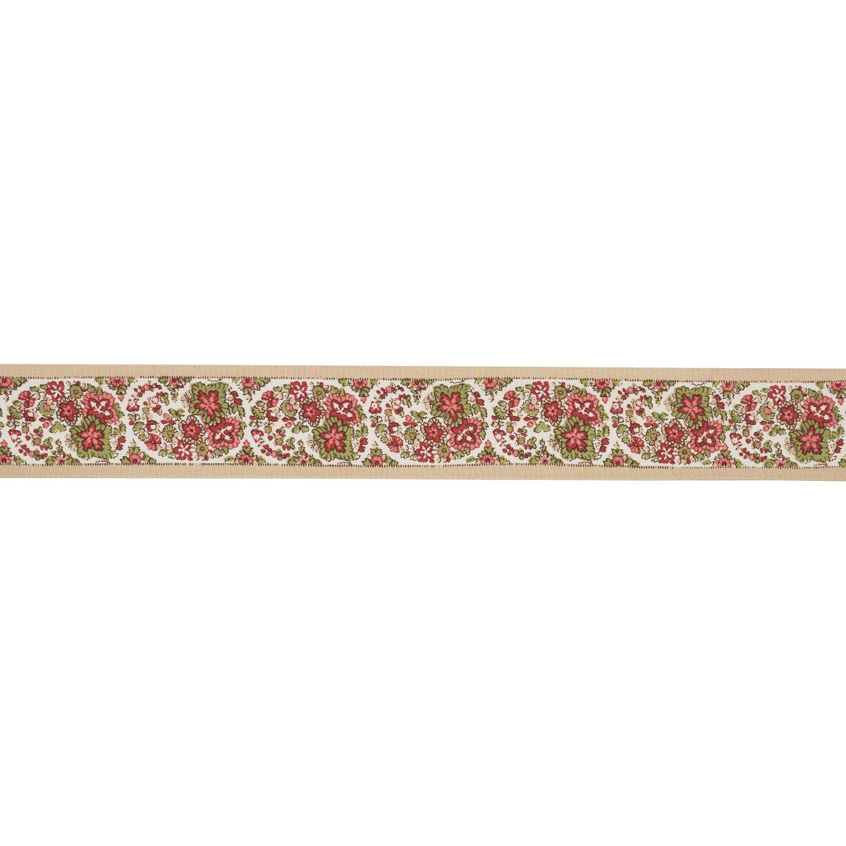 Schumacher Rose & Cognac Ines Paisley Trim