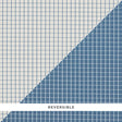 Schumacher Georgie Reversible Check Indigo Fabric