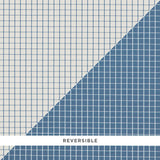 Schumacher Georgie Reversible Check Indigo Fabric