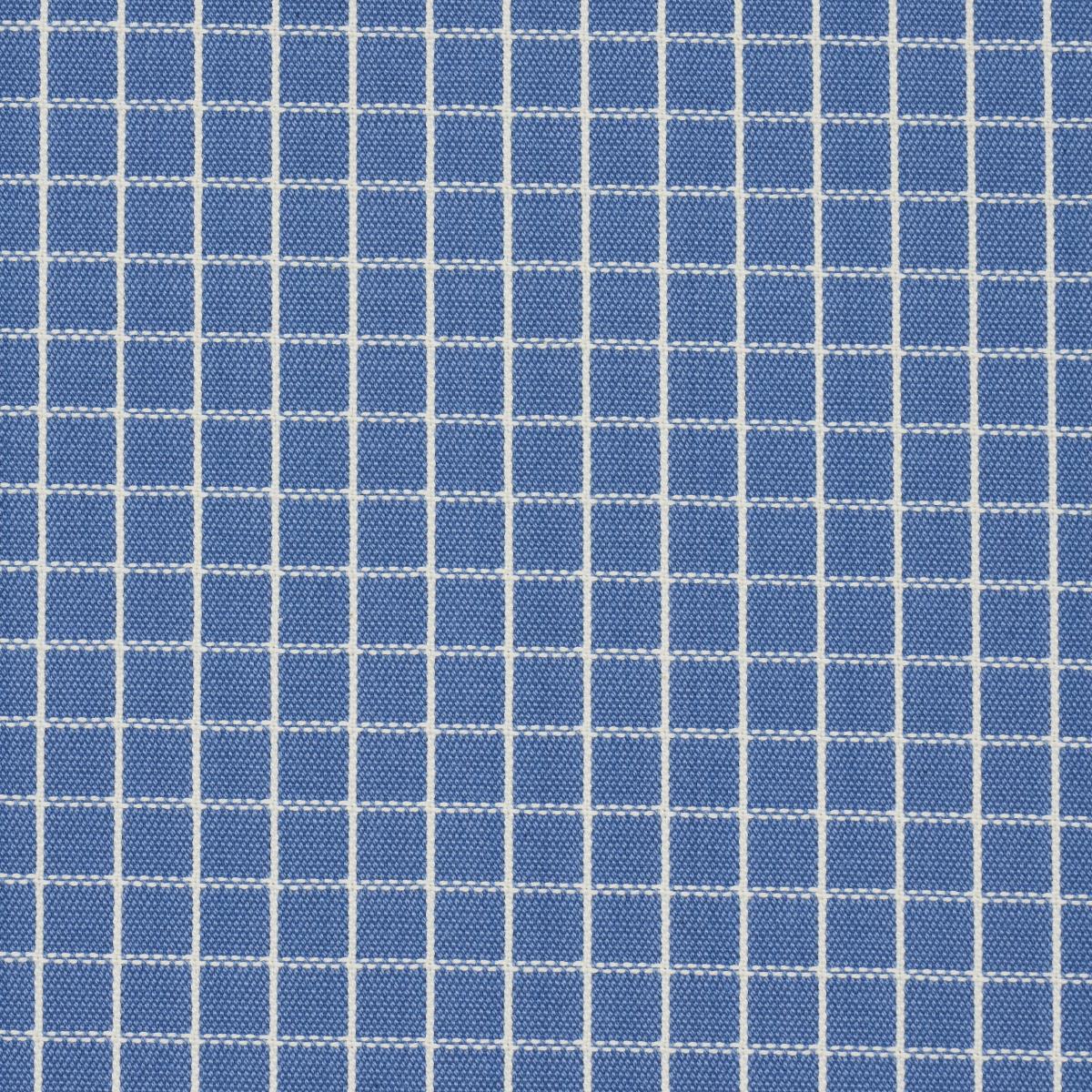 Schumacher Georgie Reversible Check Indigo Fabric