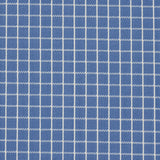 Schumacher Georgie Reversible Check Indigo Fabric