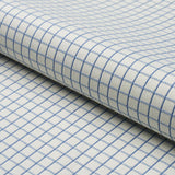 Schumacher Georgie Reversible Check Indigo Fabric
