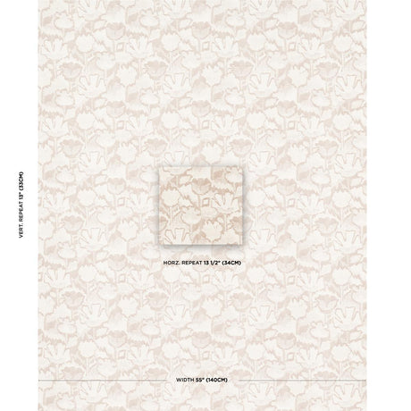 Schumacher Wild Flower Barley Fabric