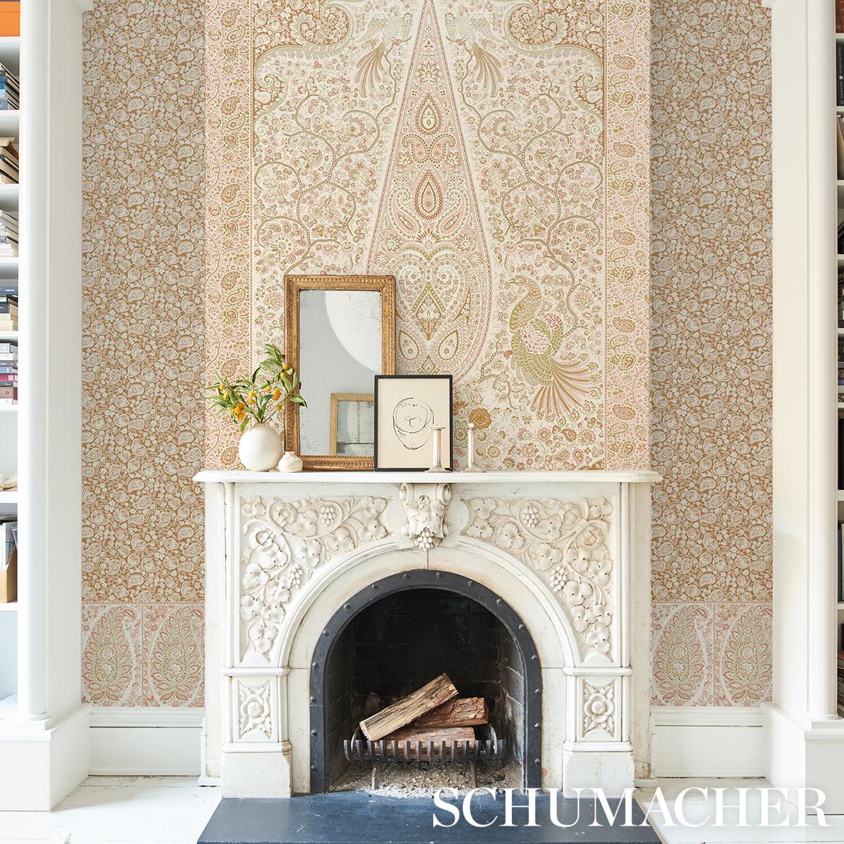 Schumacher Colmery Paisley Panel Set Ptale Wallpaper