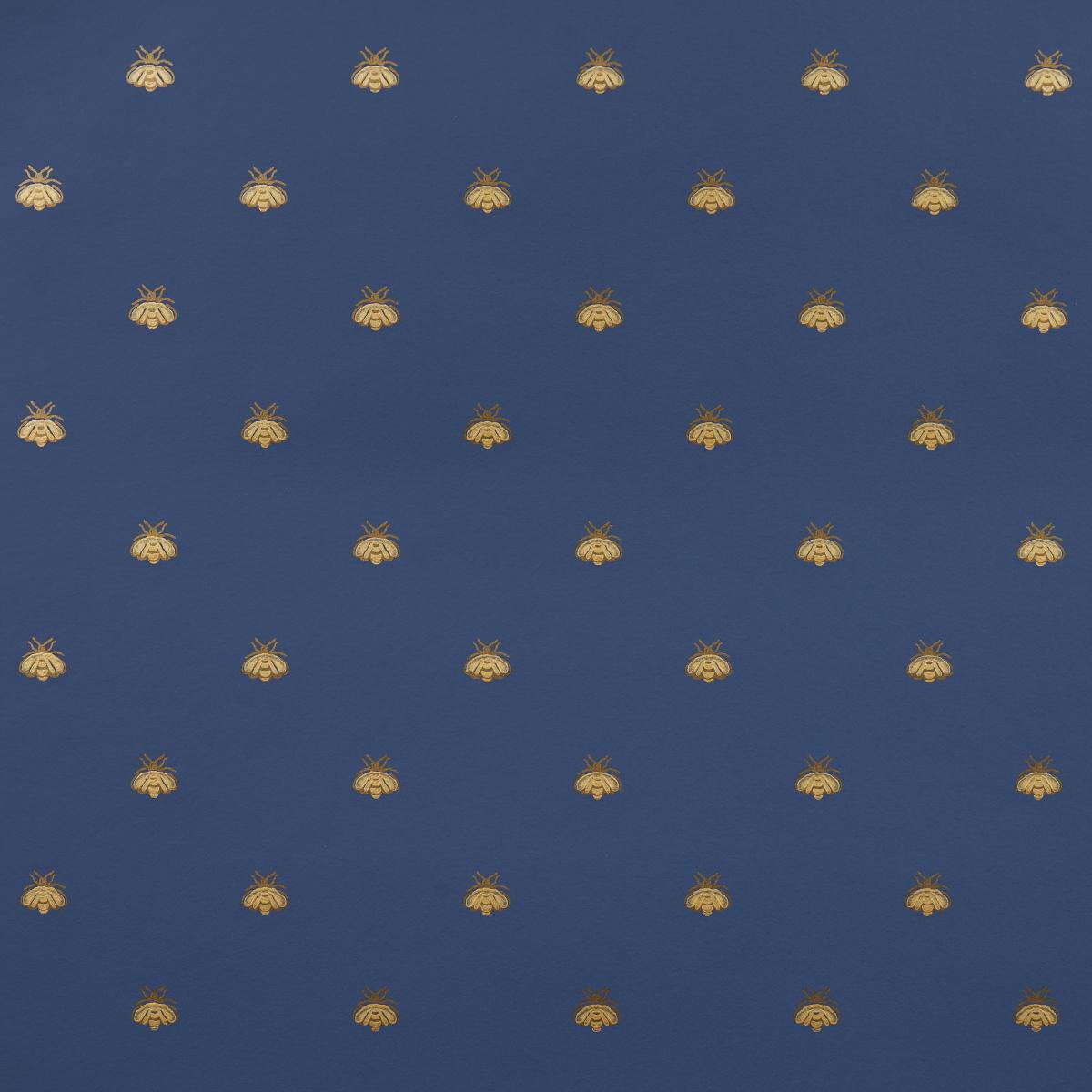Schumacher Hubert'S Bees Midnight & Gold Wallpaper