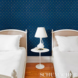 Schumacher Hubert'S Bees Midnight & Gold Wallpaper