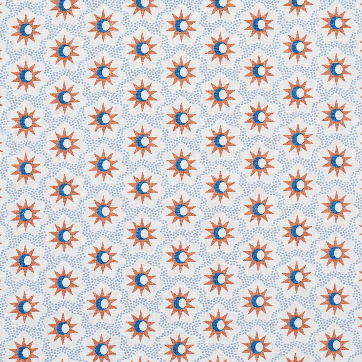 Schumacher Lucie Clay & Blue Fabric