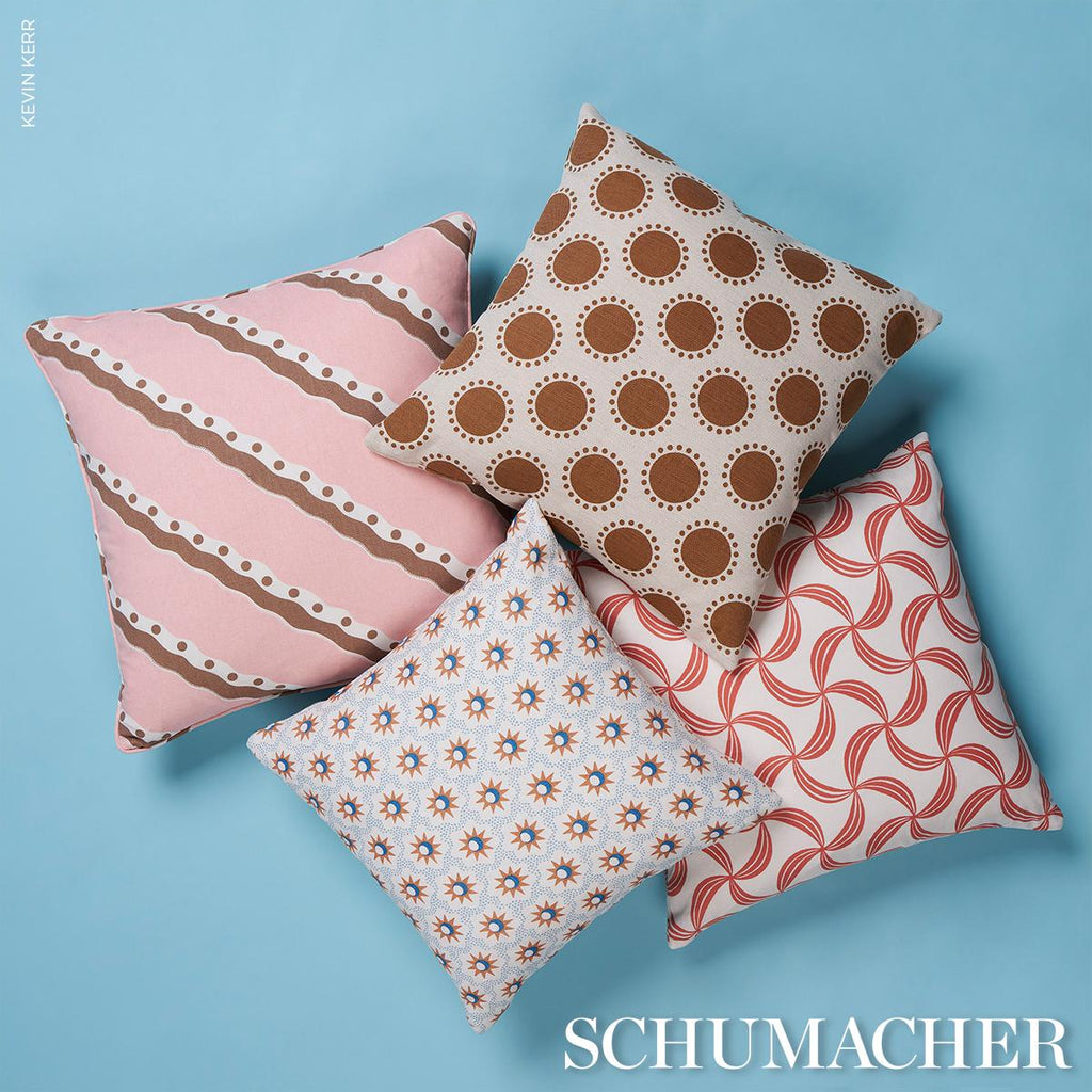 Schumacher Lucie Clay & Blue Fabric