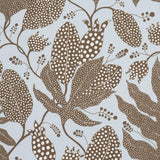 Schumacher Polka Dot Jungle Brown & Sky Fabric