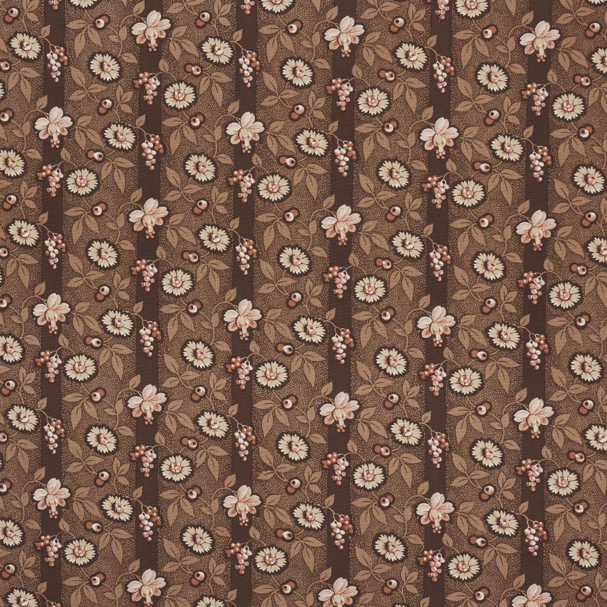 Schumacher La Rue Stripe Cognac Fabric