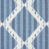 Schumacher Kai Striped Ikat Blue Fabric
